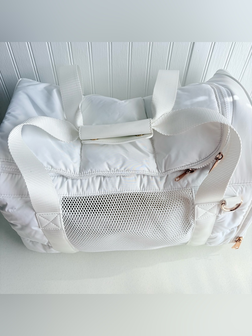 White lightweight pet puffer carrier small breed dog or cat NEW Mark & Graham - Picture 4 of 16